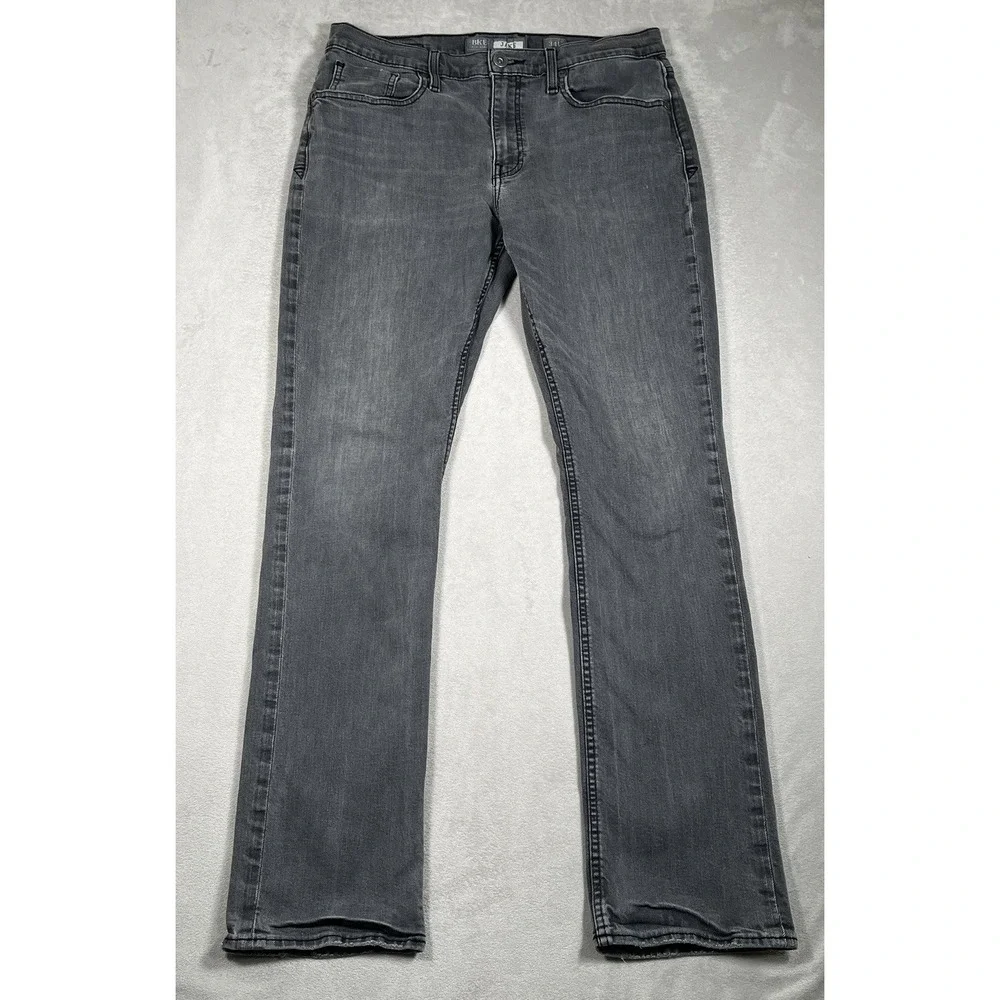 BKE Jake Jeans Mens 34x33 Straight Denim Gray Denim Stretch Medium Wash